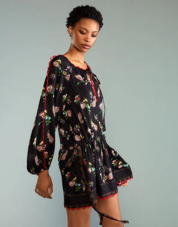 Dresses Women Cynthia Rowley Midnight Garden Mini Dress