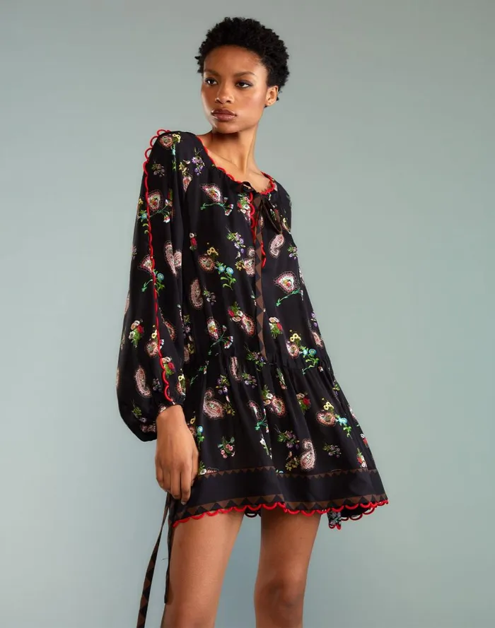 Dresses Women Cynthia Rowley Midnight Garden Mini Dress