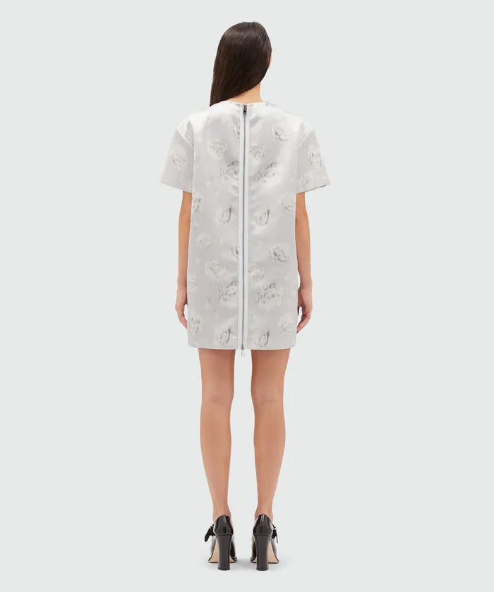 Duchesse Short Dress With Rose Print Women MSGM Dresses