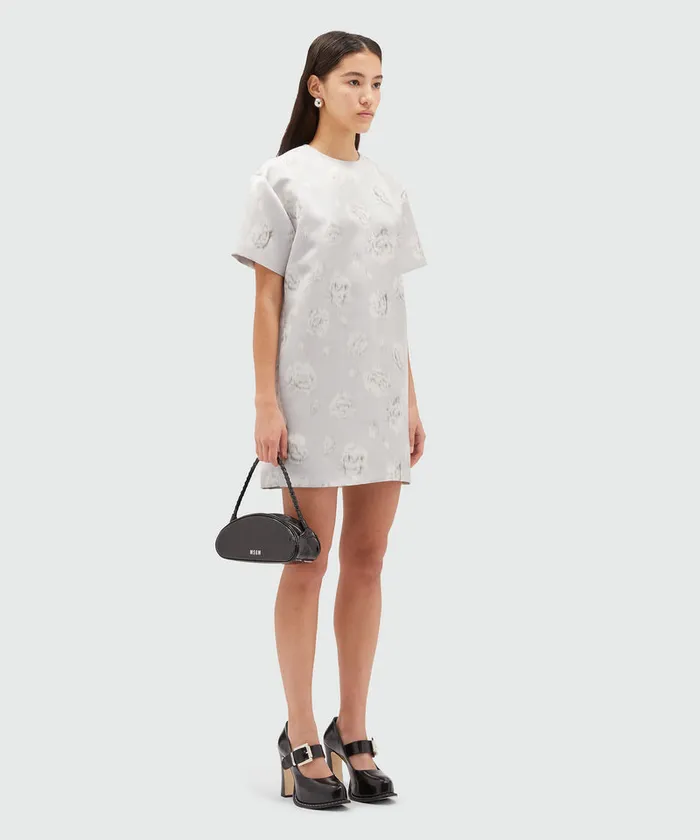 Duchesse Short Dress With Rose Print Women MSGM Dresses