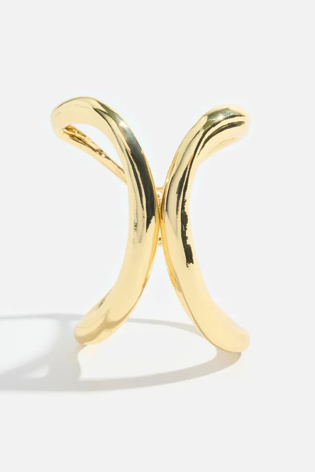 Dynamite Bracelets Women Open Curve Cuff Bracelet YELLOW