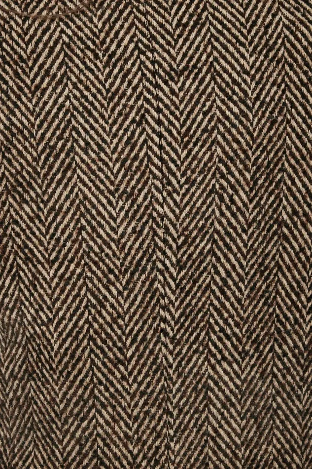 Dynamite Coats and Jackets Women Double Breasted Herringbone Coat Brown
