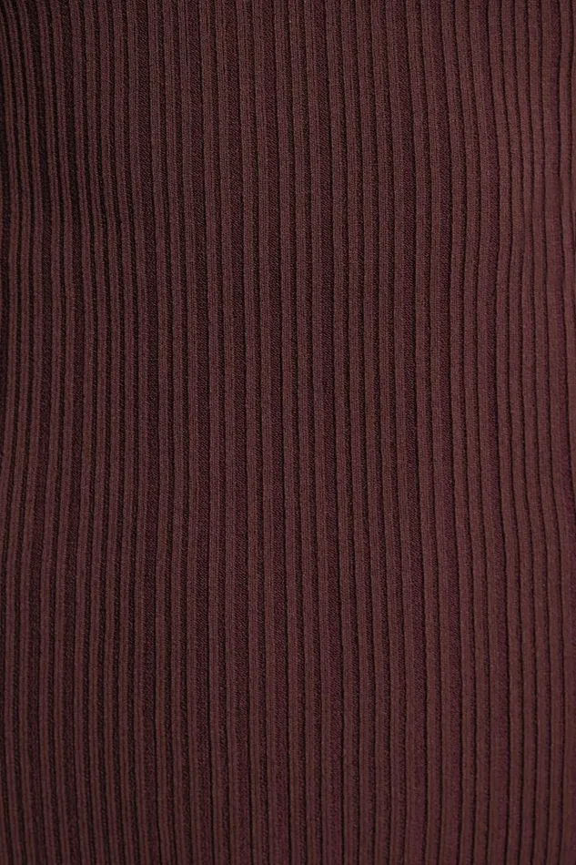 Dynamite Dresses and Jumpsuits Women Boat Neck Rib Mini Dress Burgundy