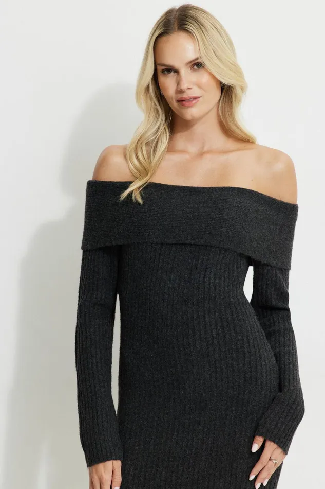 Dynamite Dresses and Jumpsuits Women Heavenlyarn Off Shoulder Mini Dress Blue