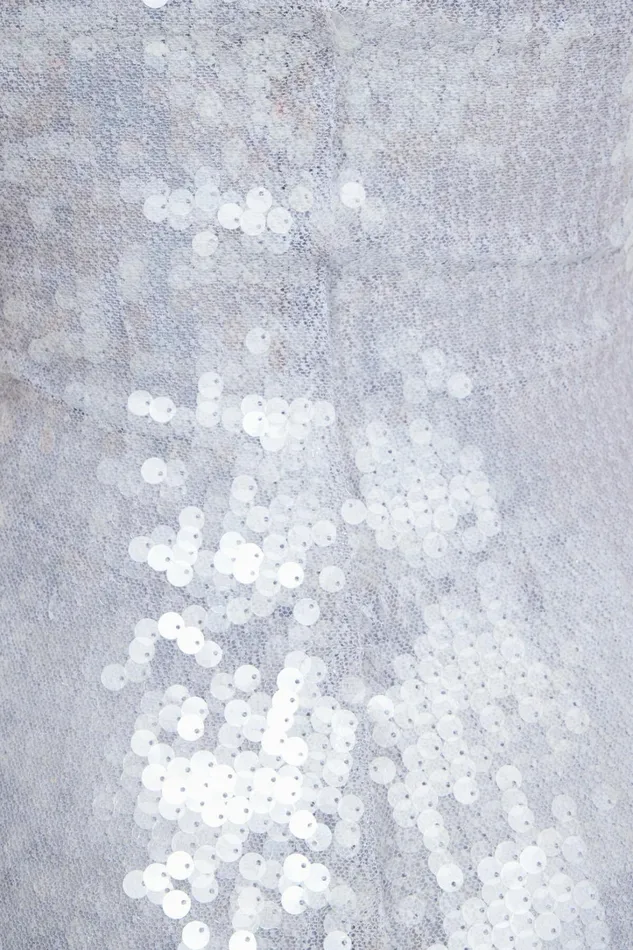 Dynamite Dresses and Jumpsuits Women Sequin Tube Maxi Dress WHITE