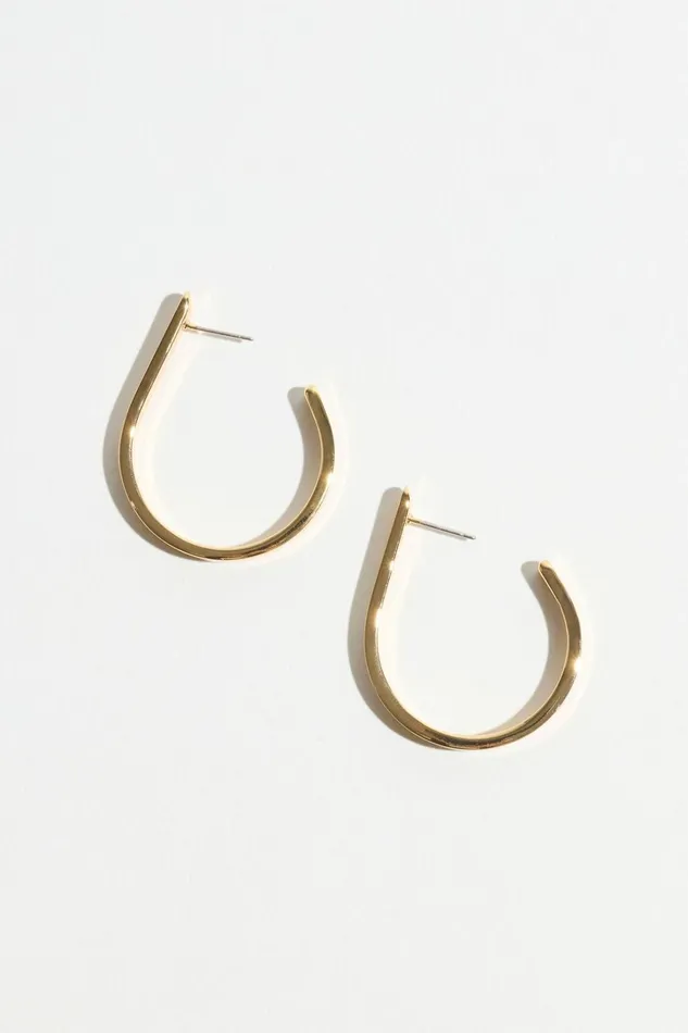 Dynamite Earrings Women Open Loop Hoop Earrings Yellow