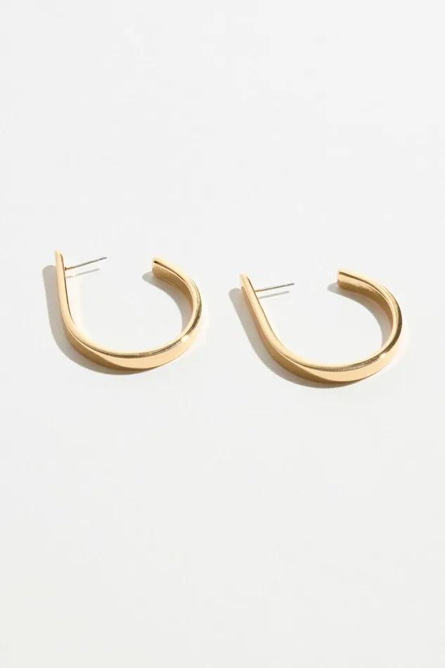 Dynamite Earrings Women Open Loop Hoop Earrings Yellow