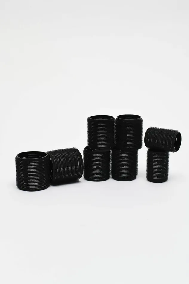 Dynamite Hair Accessories Women KITSCH Ceramic Hair Roller 8pc Variety Pack BLACK