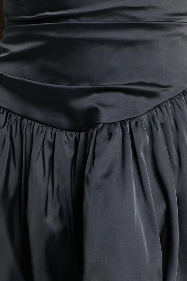 Edina Mini Dress 8211 Strapless Drop Waist Puff Ball Dress In Black Women Showpo Dresses