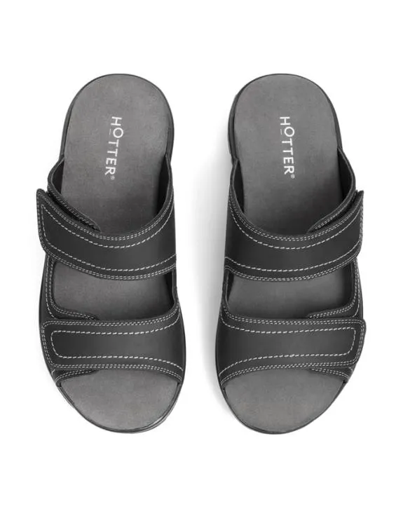 Eduardo Sandals Black Mens Hotter Leather Sandals