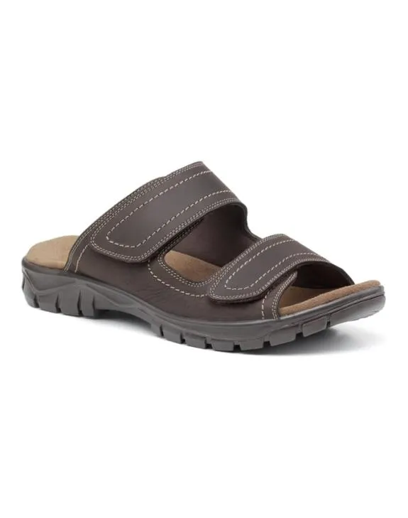 Eduardo Sandals Brown Mens Hotter Leather Sandals