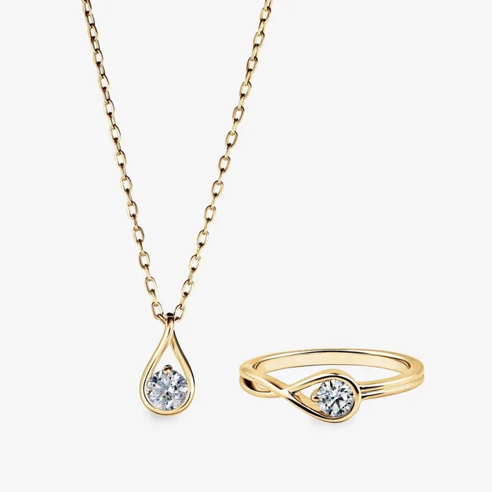 Eternity Rings Women Pandora Online Infinite 14k Gold Necklace And Ring Set