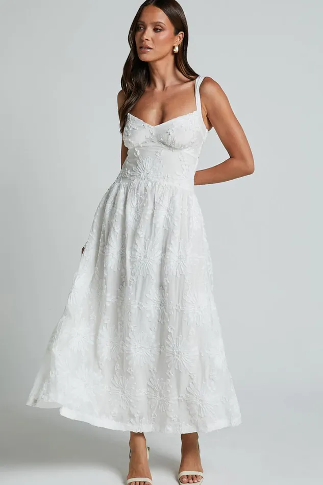 Eugene Midi Dress 8211 Wide Strap Sweetheart Bust A Line Dress In White Women Showpo Dresses Eugene Midi Dress 8211 Wide Strap Sweetheart Bust A Line Dress In White Women Showpo Dresses