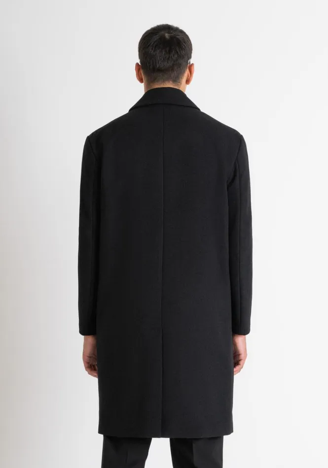Field Jackets And Coats Men Antony Morato Jason Cashmere Blend DoubleBreasted Coat Black