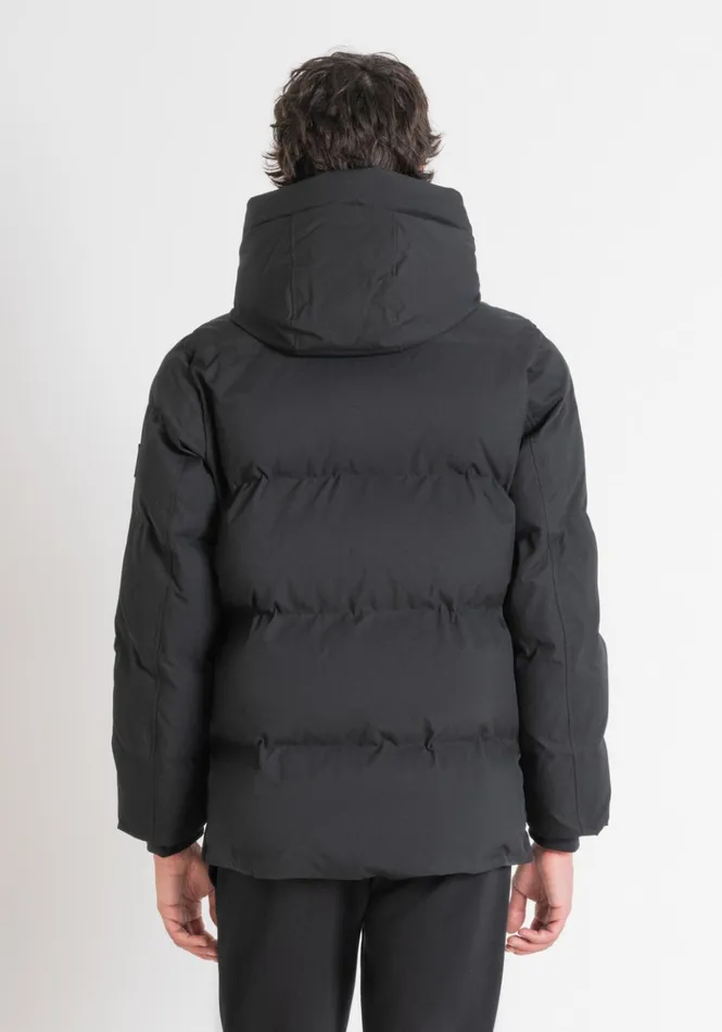 Field Jackets And Coats Men Antony Morato Regular Fit Down Jacket In Black Technical Fabric And Synthetic Padding Black