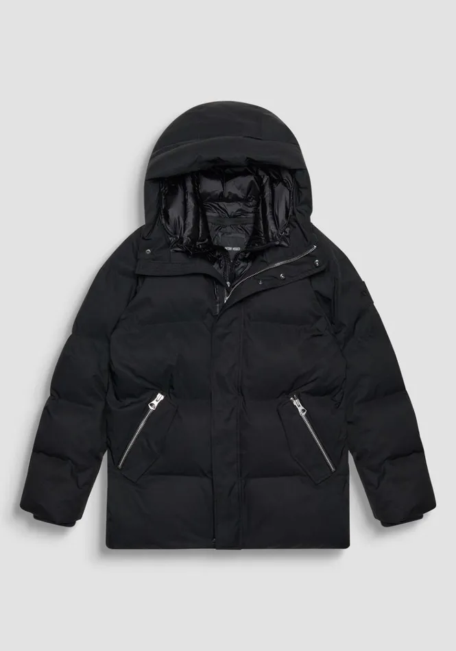 Field Jackets And Coats Men Antony Morato Regular Fit Down Jacket In Black Technical Fabric And Synthetic Padding Black