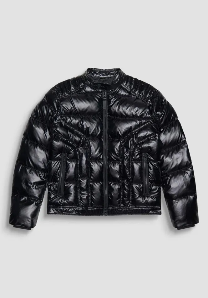 Field Jackets And Coats Men Antony Morato Regular Fit Down Jacket In Glossy Shioze Nylon With Synthetic Padding Black