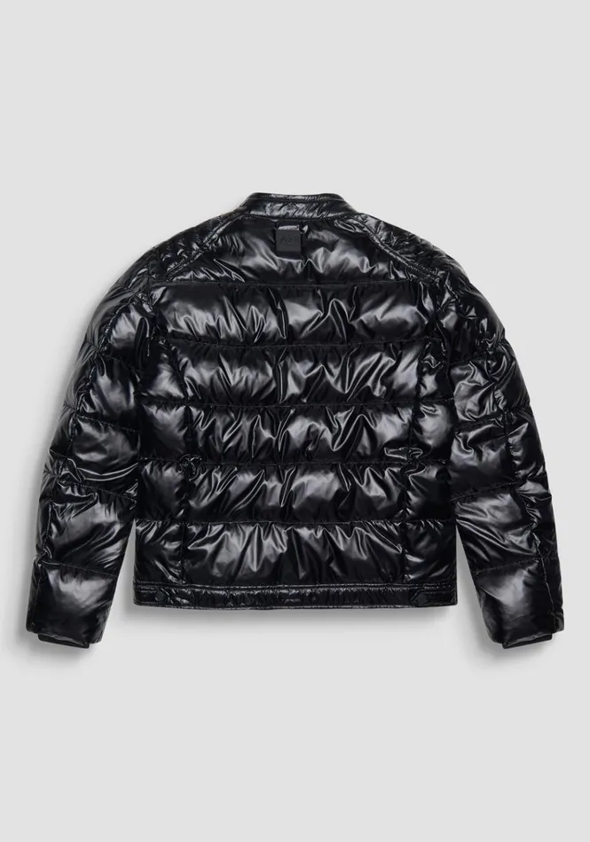 Field Jackets And Coats Men Antony Morato Regular Fit Down Jacket In Glossy Shioze Nylon With Synthetic Padding Black