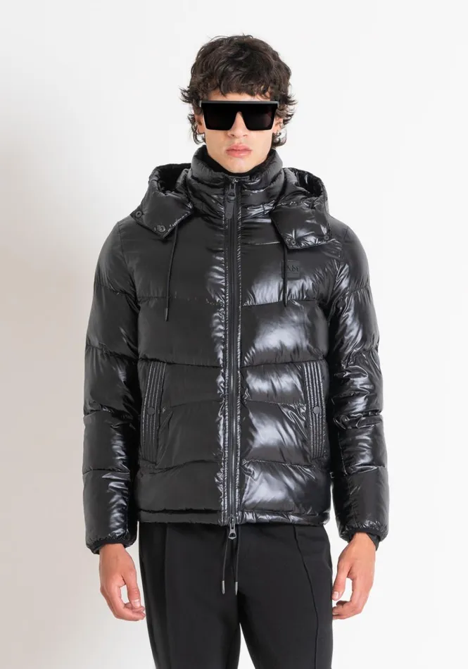 Field Jackets And Coats Men Antony Morato Regular Fit Down Jacket With Hood And Dupont Sorona Padding Black Field Jackets And Coats Men Antony Morato Regular Fit Down Jacket With Hood And Dupont Sorona Padding Black