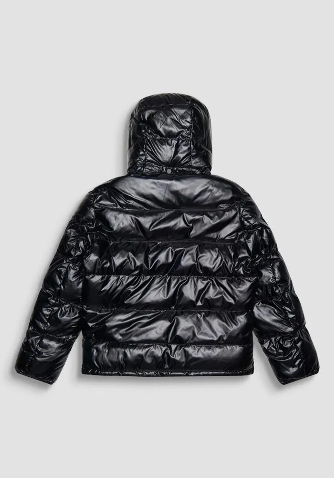 Field Jackets And Coats Men Antony Morato Regular Fit Down Jacket With Hood And Dupont Sorona Padding Black