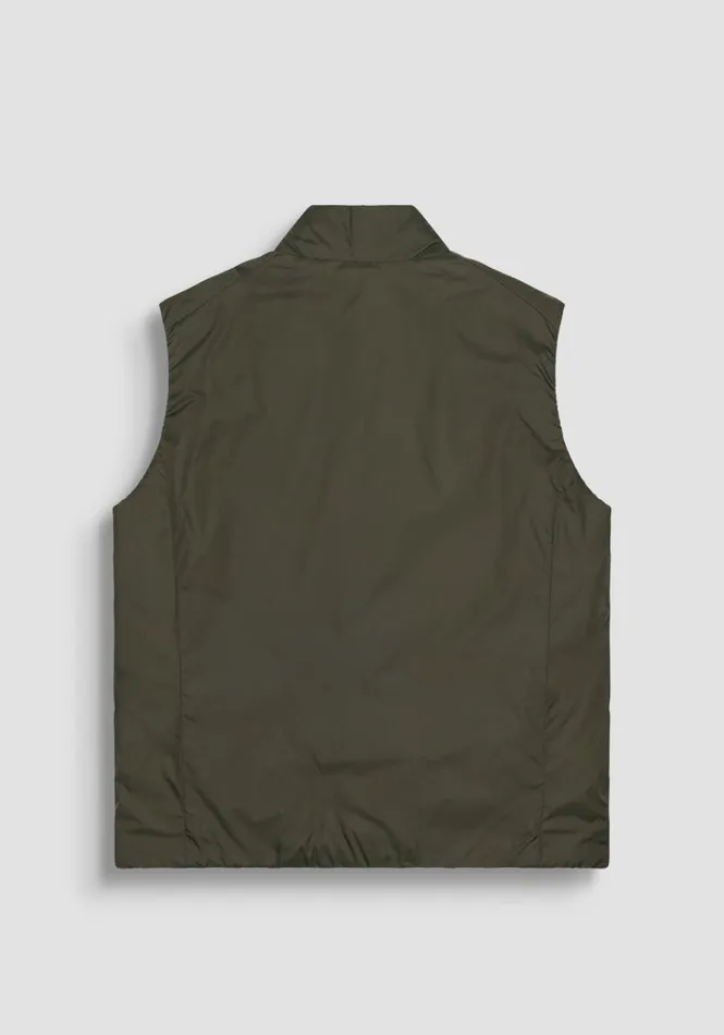 Field Jackets And Coats Men Antony Morato Regular Fit Lightweight Nylon Jacket With Dupont Sorona Synthetic Padding Dark Olive Green