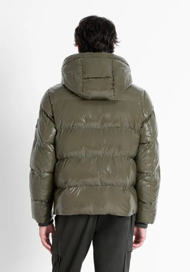 Field Jackets And Coats Men Antony Morato Relaxed Fit Down Jacket With Hood And Synthetic Filling Army Green