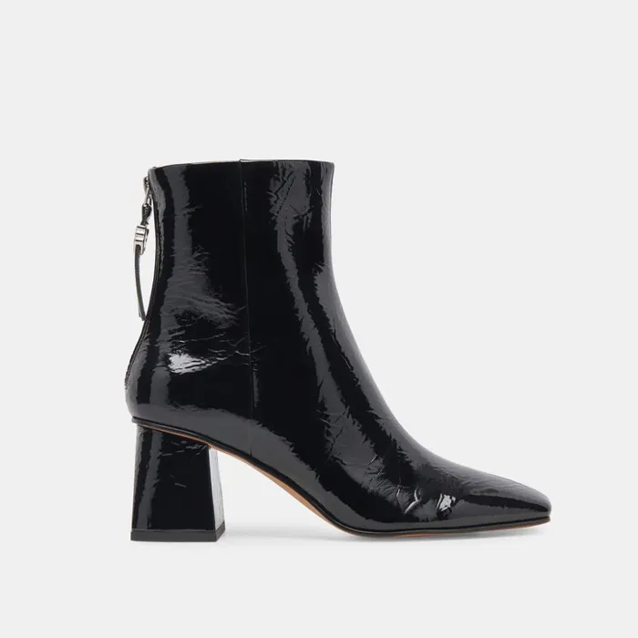Fifi H2O Wide Booties Midnight Crinkle Patent Women Dolce Vita Boots and Booties