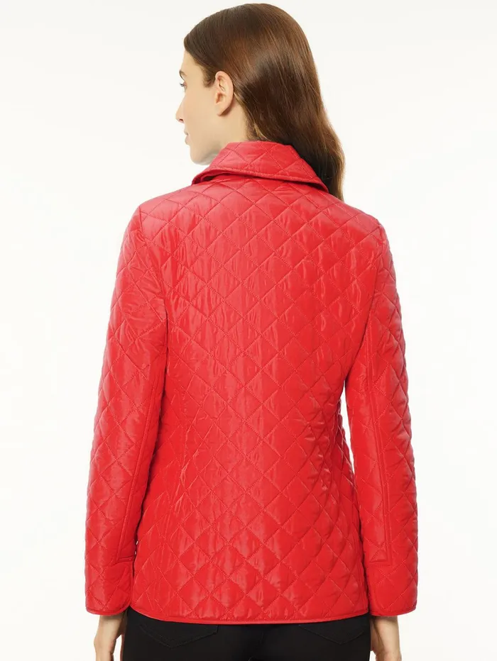 FiveButton Quilted Jacket Women Jones New York Outerwear FiveButton Quilted Jacket Women Jones New York Outerwear
