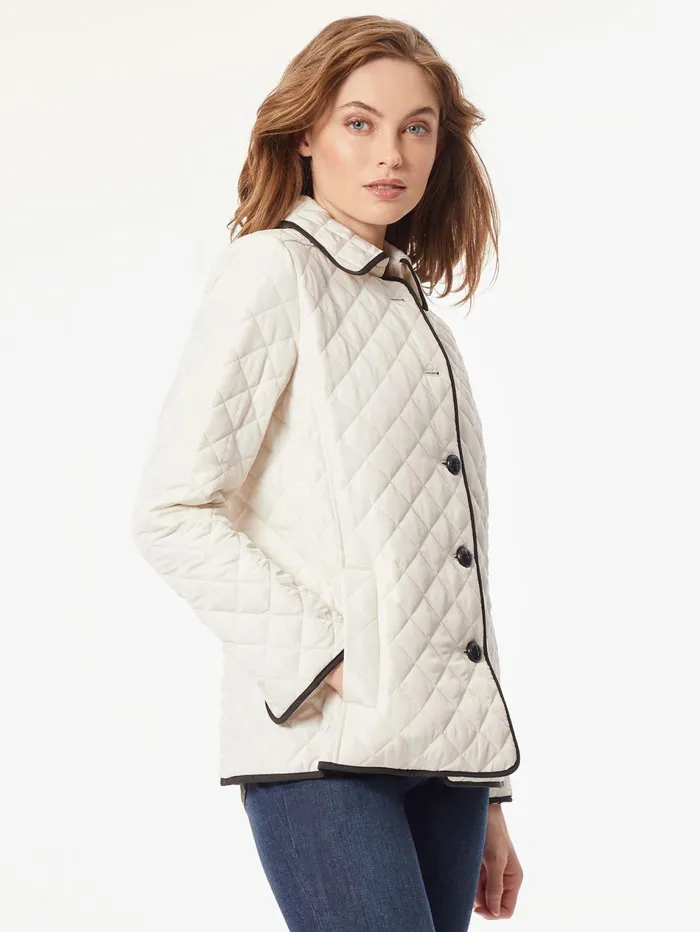 FiveButton Quilted Jacket Women Jones New York Outerwear FiveButton Quilted Jacket Women Jones New York Outerwear