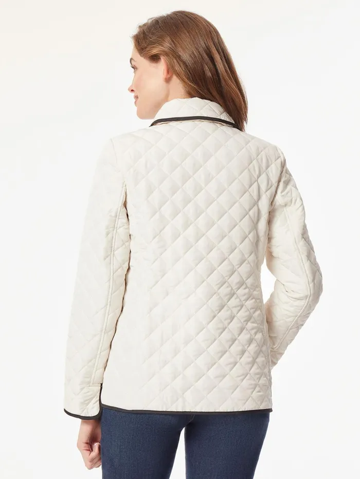 FiveButton Quilted Jacket Women Jones New York Outerwear FiveButton Quilted Jacket Women Jones New York Outerwear