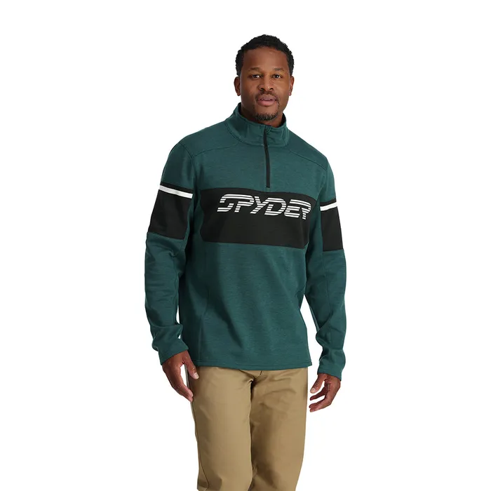 Fleece Mens Spyder Speed Fleece Half Zip 8211 Cypress Green