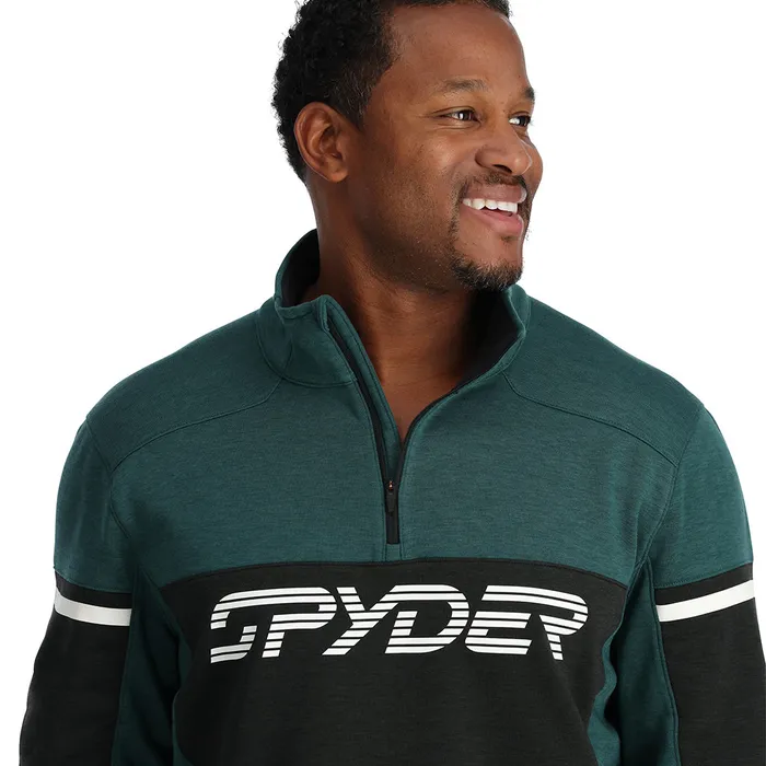 Fleece Mens Spyder Speed Fleece Half Zip 8211 Cypress Green