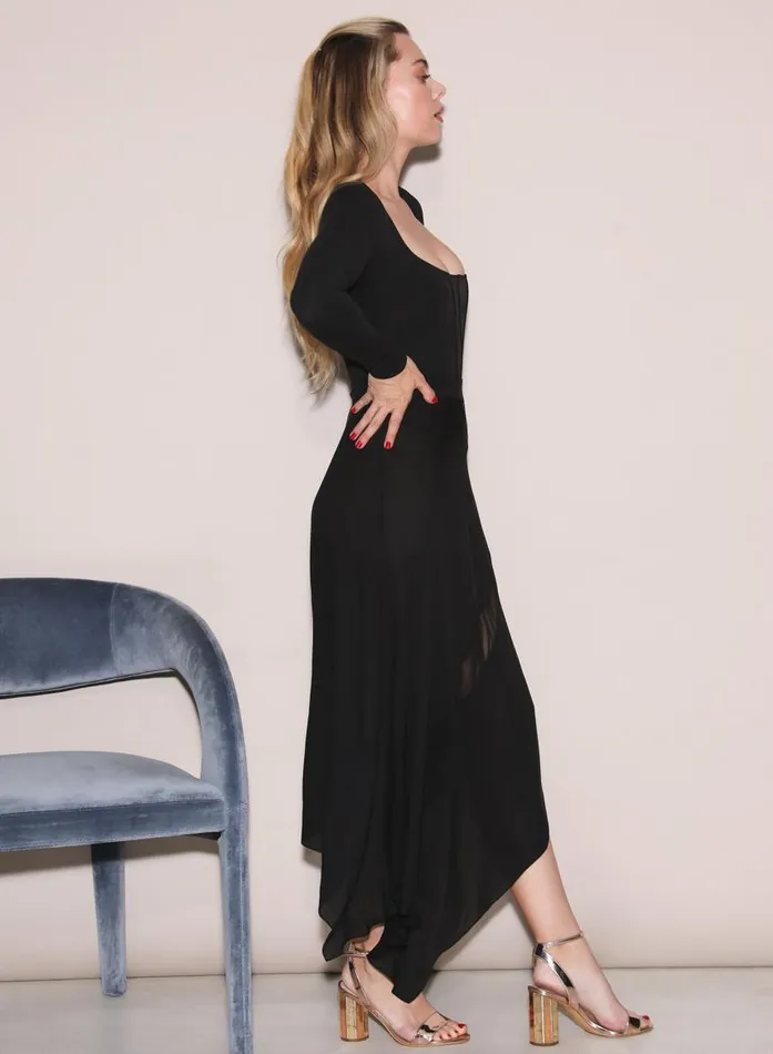 Fleur Du Mal Bodysuits Women Long Sleeve Jersey Bodysuit Black Fleur Du Mal Bodysuits Women Long Sleeve Jersey Bodysuit Black