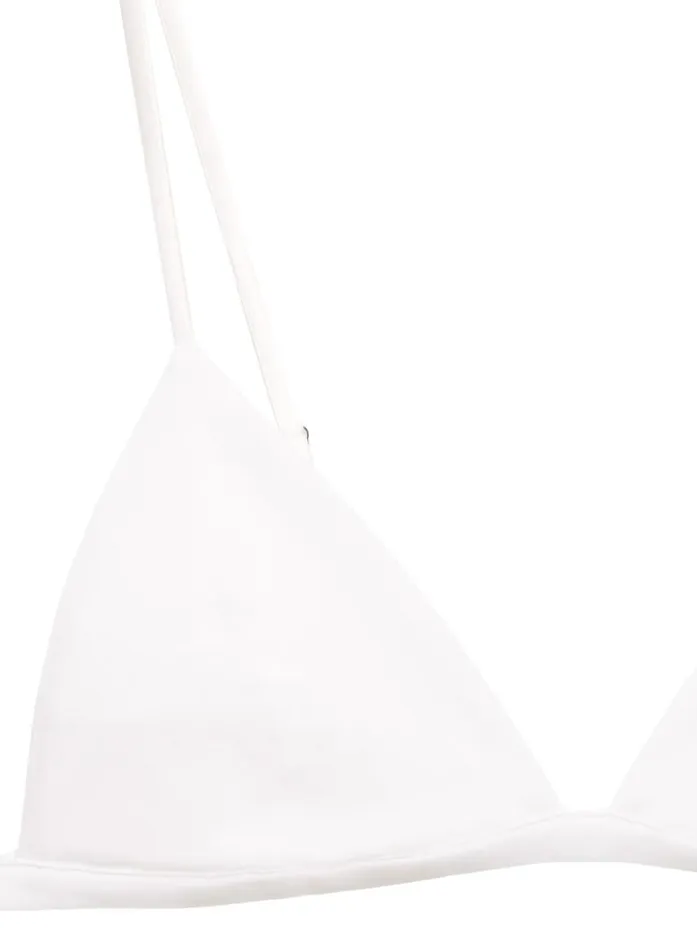 Fleur Du Mal Bralettes and Wireless Bras Women Organic Cotton Luxe Triangle Bra Ivory Fleur Du Mal Bralettes and Wireless Bras Women Organic Cotton Luxe Triangle Bra Ivory