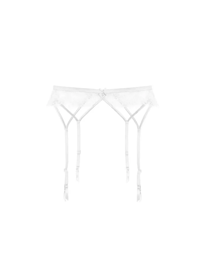Fleur Du Mal Bridal Women Frankie Lace Strappy Garter Belt Ivory Fleur Du Mal Bridal Women Frankie Lace Strappy Garter Belt Ivory