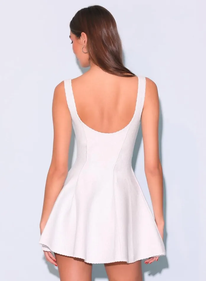 Fleur Du Mal Dresses Women Brigette Flared Dress Ivory Fleur Du Mal Dresses Women Brigette Flared Dress Ivory
