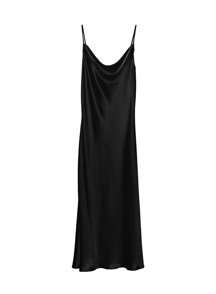 Fleur Du Mal Dresses Women Cowl Neck Slip Dress Black Fleur Du Mal Dresses Women Cowl Neck Slip Dress Black