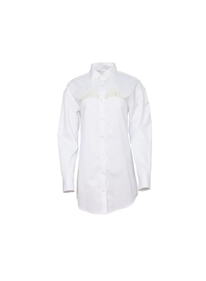 Fleur Du Mal Dresses Women Poplin Shirt Dress White Fleur Du Mal Dresses Women Poplin Shirt Dress White