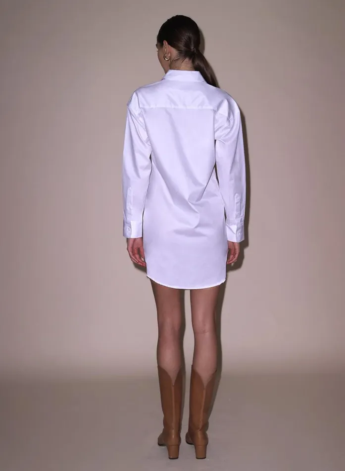 Fleur Du Mal Dresses Women Poplin Shirt Dress White Fleur Du Mal Dresses Women Poplin Shirt Dress White