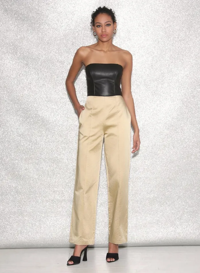 Fleur Du Mal Jumpsuits and Rompers Women Strapless Tailored Jumpsuit Blackbubbly Fleur Du Mal Jumpsuits and Rompers Women Strapless Tailored Jumpsuit Blackbubbly