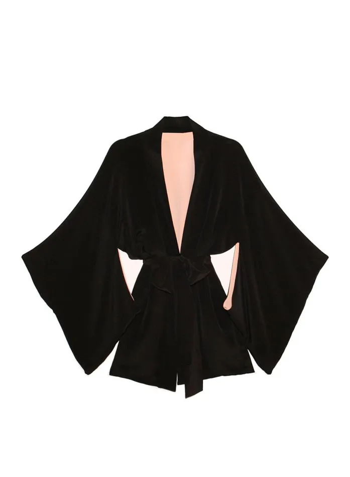 Fleur Du Mal Loungewear Women Haori Kimono Black Fleur Du Mal Loungewear Women Haori Kimono Black