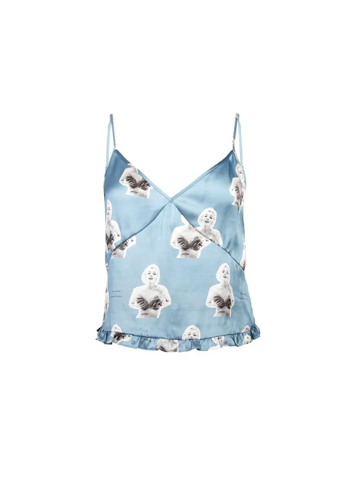 Fleur Du Mal Loungewear Women Marilyn Ruffle Cami Marilyn Rose Print Fleur Du Mal Loungewear Women Marilyn Ruffle Cami Marilyn Rose Print