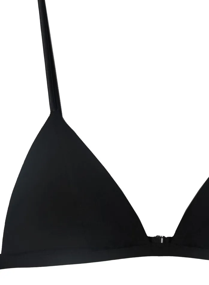 Fleur Du Mal Loungewear Women Organic Cotton Luxe Triangle Bra Black Fleur Du Mal Loungewear Women Organic Cotton Luxe Triangle Bra Black