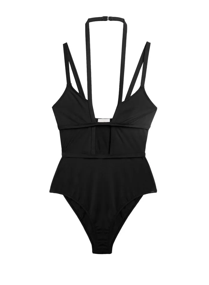 Fleur Du Mal Swim Women Strappy Keyhole One Piece Swimsuit Black Fleur Du Mal Swim Women Strappy Keyhole One Piece Swimsuit Black