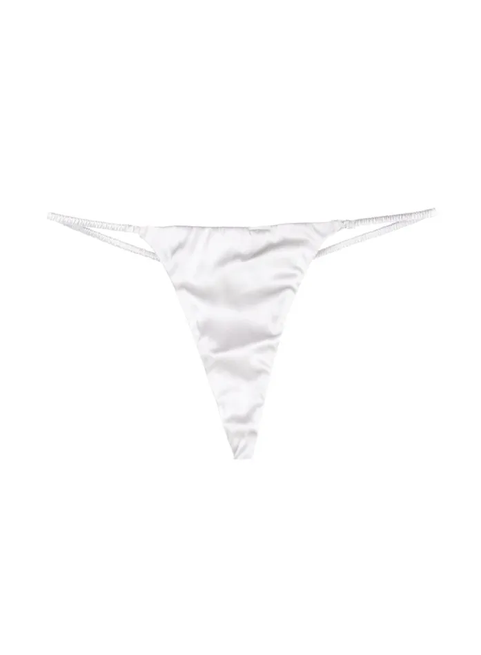 Fleur Du Mal Thongs Women Luxe VString Ivory Fleur Du Mal Thongs Women Luxe VString Ivory