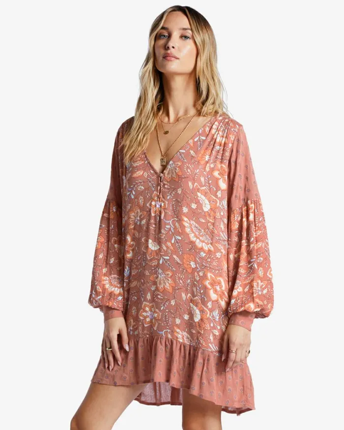 Free As Can Be Babydoll Dress Rose Dawn Women Billabong Mini Dresses