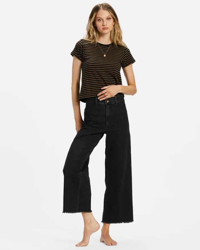 Free Fall WideLeg Pants Black Women Billabong Essentials