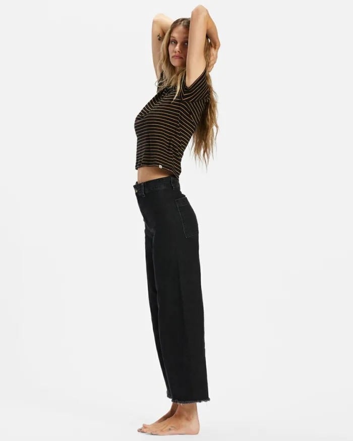 Free Fall WideLeg Pants Black Women Billabong Essentials