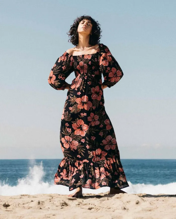 Full Bloom Dress Black Sands Women Billabong Maxi Dresses