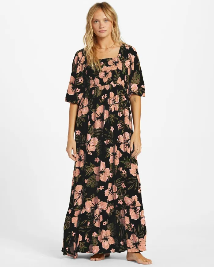 Full Bloom Dress Black Sands Women Billabong Maxi Dresses